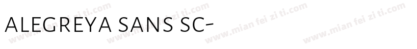 alegreya sans sc字体转换
